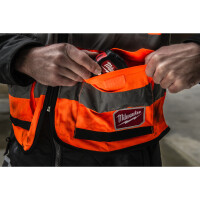Premium Warnschutzweste orange, Größe L/XL, Milwa